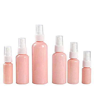 中国 100ml 180ml Pink Plastic Spray Bottle Customized Color Personal Skin Care Toner Bottle 販売のため