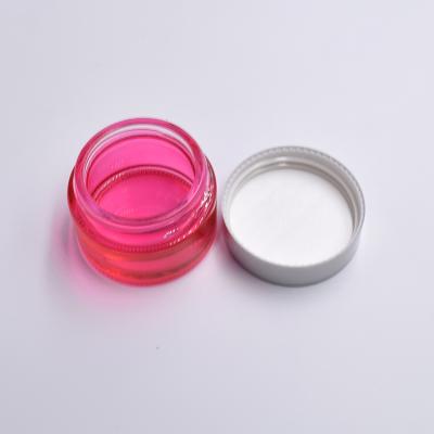 China new 2020 super quality 30g 50g painting rose red glass cosmetic jar with aluminum cap for cosmetics packing wholesale for sale