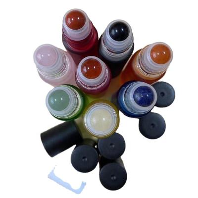 China 10ml roll on glass bottle high quality colorful bottle and roll ball with plastic cap for sale