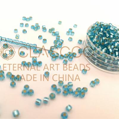 China High Quality Fashion CLASCCO Glass Seed Beads - 22BD Gold silver lined Beads For Garment & Jewelry for sale