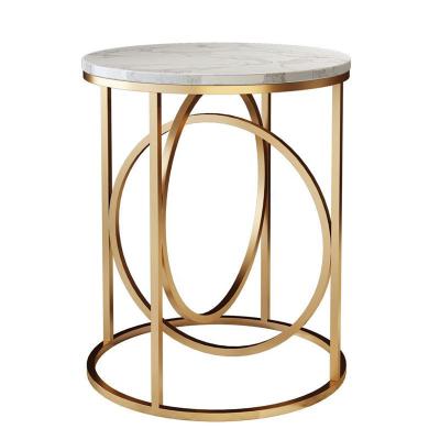 China Durable Sell Well New Type Durable Marble Metal Round Side Table For Living Room Home Furniture for sale