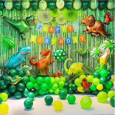 China Party Decoration Dinosaur Party Theme Balloons Sets Animal Dinosaur Jurassic Theme Balloons Decoration Party Supplies Sets Banner Happy Cake Topper Foil For Kids Birthday for sale