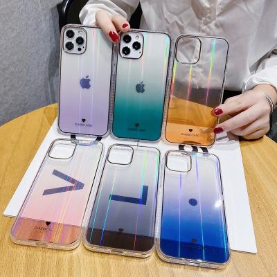 China Shockproof Bling Glitter Laser Shape New Amazon Phone Case 2021 For iPhone 11 Pro Max Soft And Shockproof Silicone Case For iPhone 12 78 XR for sale