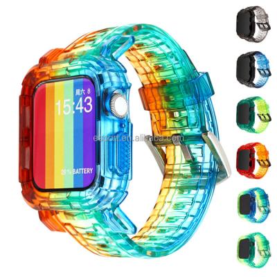 China Resin Resin Apple Watch Band Silicone Series 5 4 3 2 1 Sport Loop Band For Apple Watch Band Strap Smart Watch for sale