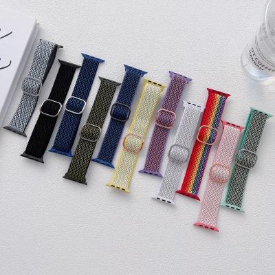 China New Custom Fabric Gold Rose Handmade Mens Watch Strap Band 38 40 42 44 mm Series 1 2 3 4 5 Fabric Nylon Watch Band For Apple iwatch for sale