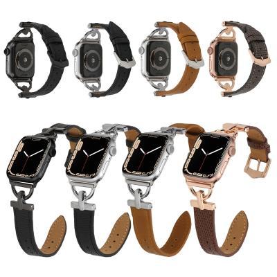 China Designer Genuine Correa Leather Breathable Luxury Watch Band Strap For Apple iWatch iPhone 6 7 Series for sale