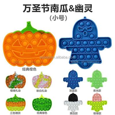 China Funny Silicone Push Toy Ghost Halloween Christmas Pumpkin Push Noise Educational Gifts Play Push Noise Push Noise Small Game Board Bubble Stir Sensory Push Toy Kids restless person for sale