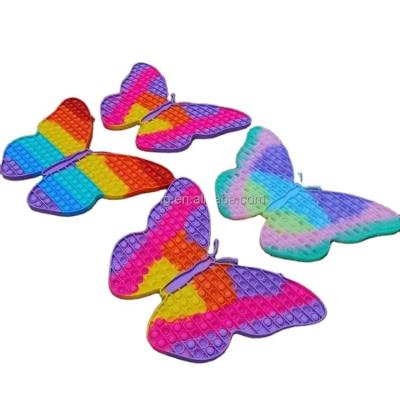 China Funny Silicone Pop Push Toy Educational Toy 45cm x 35cm Big Size Glow In The Dark Butterfly Push Pop Bubble Bouncing Toy Sensory Pushing Person Toys Jump Toy Animal Kid China for sale