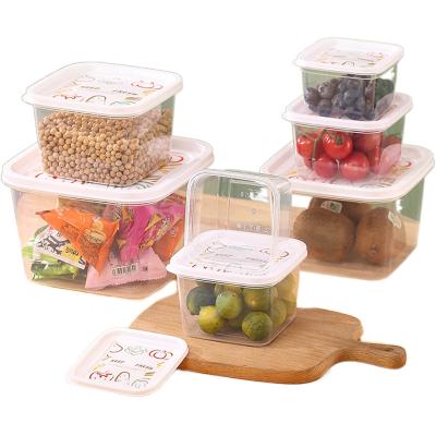 China Heatable Plastic Container With Lid Organizer Storage Box Fridge Food Fresh Storage Container for sale