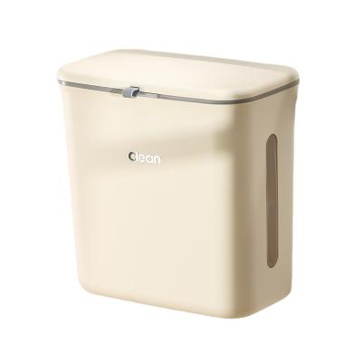 China Wall Mounted Wet Dry Kitchen Viable Wall Mounted Bin Household Separation Water Filter Tea Bucket Toilet Hanging Waste Bin for sale