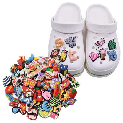 China Shoe Charms Custom Shoes Charms Designer Shoes Charms Logo Accessories Halloween PVC Croc Rubber Clog Decoration for sale