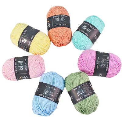 China Didamao Various Colors Anti-static Soft Hand Knitting Baby Yarn 3ply 4ply 5ply 50g 100g Milk Cotton Yarn For Crocheting for sale