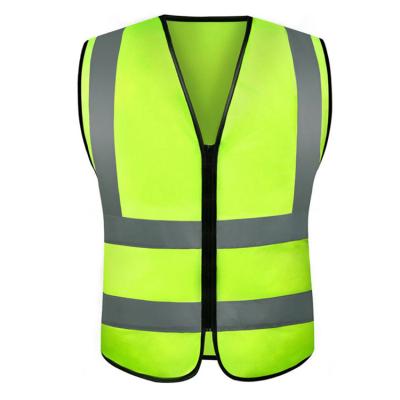 China Safety Protection Cheap Design Logo Reflective Strip High Visibility Green And Orange Motorcycle Safety Reflective Custom Vest for sale