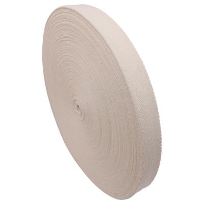 China Didamao Wholesale 3.0cm Viable Soft Natural White 100% Single Cotton Webbing Border Ribbon for sale