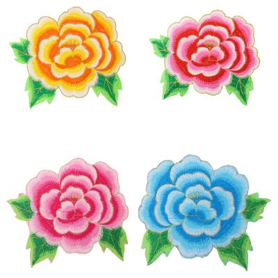 China 3D Didamao Iron-on Flower Patches Designs Lotus Applique For Neck/Rims Wedding Dresses Hats for sale