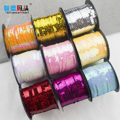 China Handmade DIY Handmade Dress Performance Accessories Dress Opera Performance Accessories 6mm Decorative Flat Sequin Ribbon Lace Trimming for sale