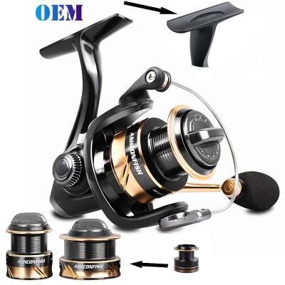 China Ourdoor Fishing Frwanf Remote Possibility Reel 8KG Max Drag 8BB 2000-5000 Series Shallow Bailed Spinning Metal Reel for sale