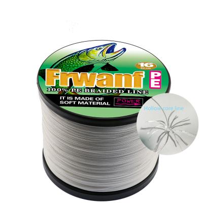 China 100% UHMWPE Super Strong Braided Multifilament 16 Strands Cavity Big Stake Hollow Braid Fishing Line for sale