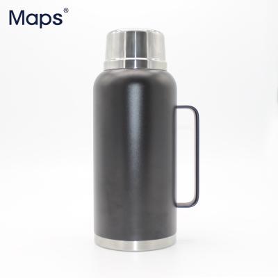 China Large Stainless Steel Durable Vacuum Stainless Steel Double Insulated Water Bottle wal Keep Warm With SS Lid for sale