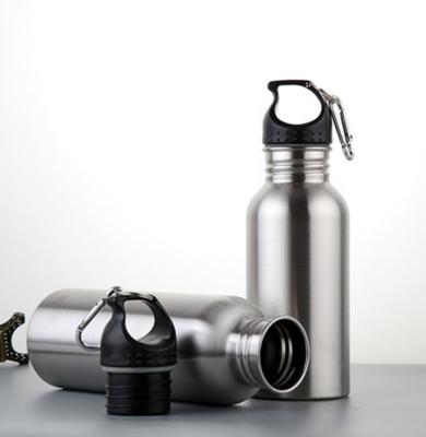 China Durable Wide Mouth Sport Bottle Stainless Steel Water Bottle With Carabiner for sale