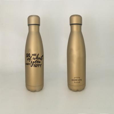 China Sustainable Drinking Water Bottle Double Wall Cola Shaped Sports Water Bottles Stainless Steel Bottle for sale