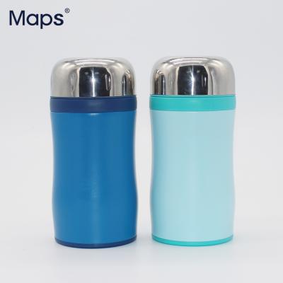 China 500ml Double Wall Stainless Steel Vacuum Thermos Food Viable Insulated Warmer Flask With Folding Spoon for sale