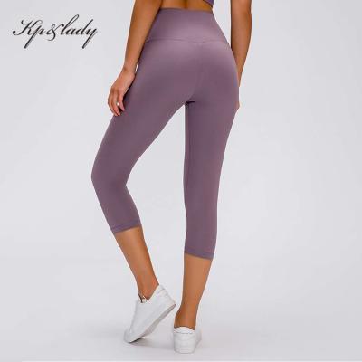 China Anti-Wrinkle Jogging Stretch Yoga Leggings High Waist Gym Wear Sports Pants Women Sweat Tights for sale