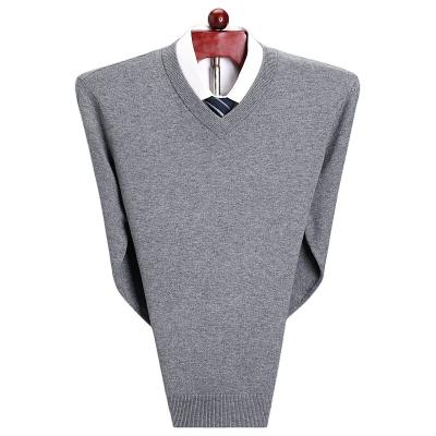 China Sweater Solid Color V-neck Anti-pilling Thickened Sweater Mens Sweaters Winter Bottom Sweaters For Men for sale