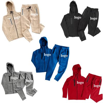 China 2021 Latest Fashion Breathable Plain Design Jogging Hoodie Set Custom Logo Tracksuit PCs Hoodies Set Long Sleeve 2 for sale