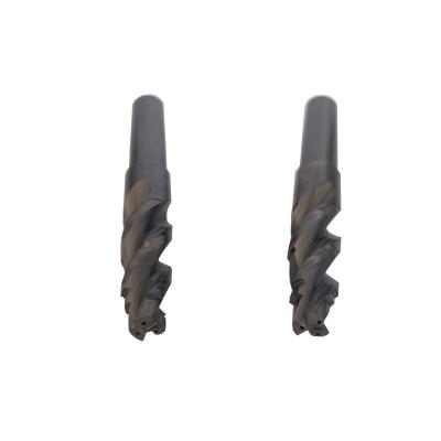 China Custom Rotary Metal Drilling Carbide 3 Steps 3 Flutes Drill Bit With Coolant For Metal for sale