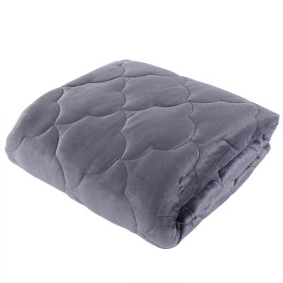 China Anti-pilling Dark Gray Sensory Weighted Blanket 15Ibs For Adult With Anxiety for sale