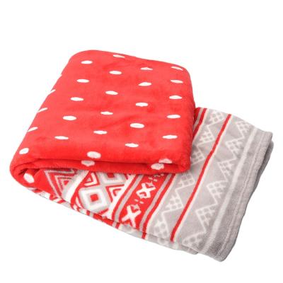 China Warm Soft Portable Travel Sale Printed Throw Flannel Fleece Blanket Anti-pilling for sale