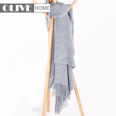 China Anti-pilling 100 acrylic home textile jacquard pattern warp knitted knitting blanket for sale for sale