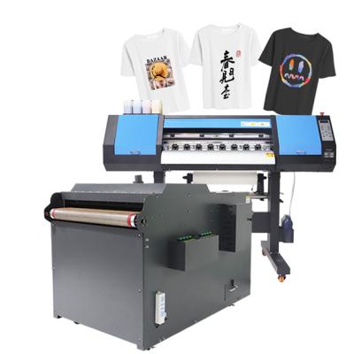 China Textile Industry Digital T-shirt Fabric Printing Machine Heat PET Film Directly To Film Ink Printer With Powder Shake Machine for sale