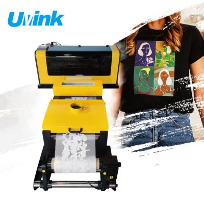 China Apparel T-shirt dtf printer a3 printing machine dual head 30cm dtf printer with Epson xp600 for T-shirt for sale