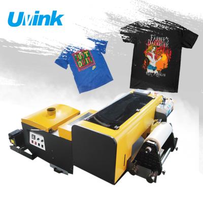 China Small 30 dtf t-shirt apparel printer a3 head dual ink printer dtf tow head xp600 35cm dtf-printer 30 with powder for sale