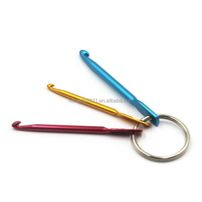 China Metal export color alumina metal crochet single main woven portable key chain hook travel hook set of 3 for sale