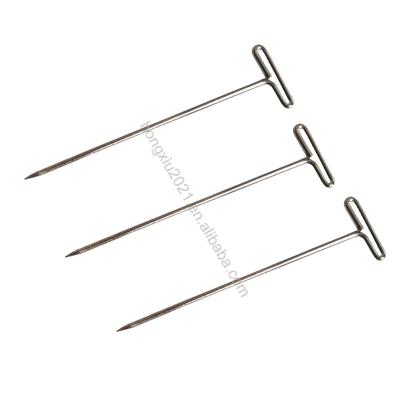 China Metal T Shape Needle T Pin Needles For Wig Plug On Cloth Block Wig Head Hairpiece Making Hair for sale