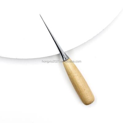 China Wood+Metal Convenient Garment Cone, Straight Needle Sewing Cone with Wooden Handle, Flat Stitch Sewing Cone for sale