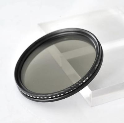 China 52mm Vari Adjustable Attenuator Filter Nicna ND-ND4-ND8-ND16-to-ND200-ND2-to-ND400 49mm-82mm for sale