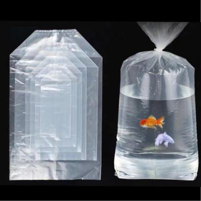 China Custom Square Moisture Proof Live Fish Bag Lower Size Transport Fish Tank Shipping Aquarium Packaging PE Plastic for sale