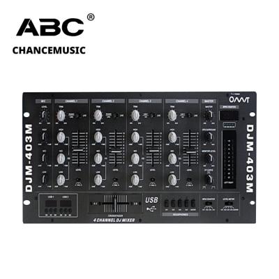 China Professional DJ Mixer Music Audio Studio Power Amplifier Audio Mixer DJM-403M for sale