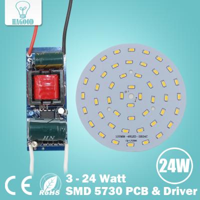 China 5730 SMD 3W 5W 7W 9W 12W 15W 18W 24W 5730 SMD Light Board Led Lamp Panel For Ceiling + AC 100-240V LED Power Supply Driver for sale