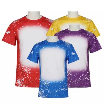 China Wholesale Anti-Wrinkle Summer Tops Heat-transfer Printing Sublimation Unisex Custom Logo Blank Fake Bleached Mens T Shirt for sale