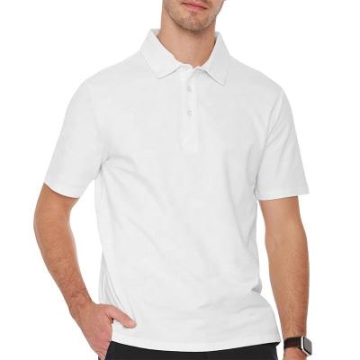 China Custom Logo Anti-Wrinkle Men's Short Sleeve Polo Shirts Regular Fitted Cotton Shirt Ultra Soft Fashion Casual Collared T-Shirts for sale