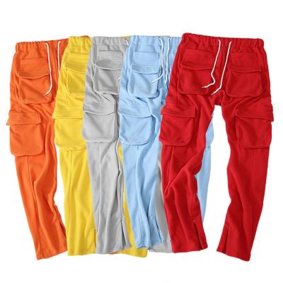 China 2022 Fashion QUICK DRY Plain Warm Fleece 3D Pockets Joggers Pants Men for sale