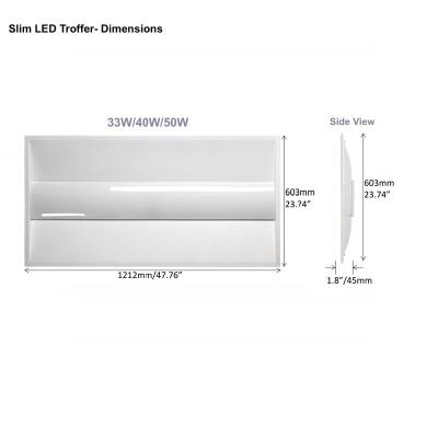 China TDC 2*2 Adjustable Led Power Troffer Fixture TDC Switchable For Desk Lighting for sale