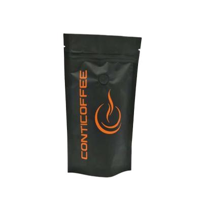 China Security Printed Smell Proof Food Packaging Zipper Lock Bag Matte Black Holder Up Pouch For Coffee Bags for sale