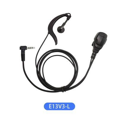 China Ear hook E13V3-L walkie talkie G shape earhook earset two way radio with L 3.5mm pin G-hook earphone for YAESU SUMMIT for sale