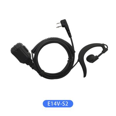 China Ear hook E14V-S2 radio G shape earhook two way walkie talkie G-hook earpiece for indoor for sale